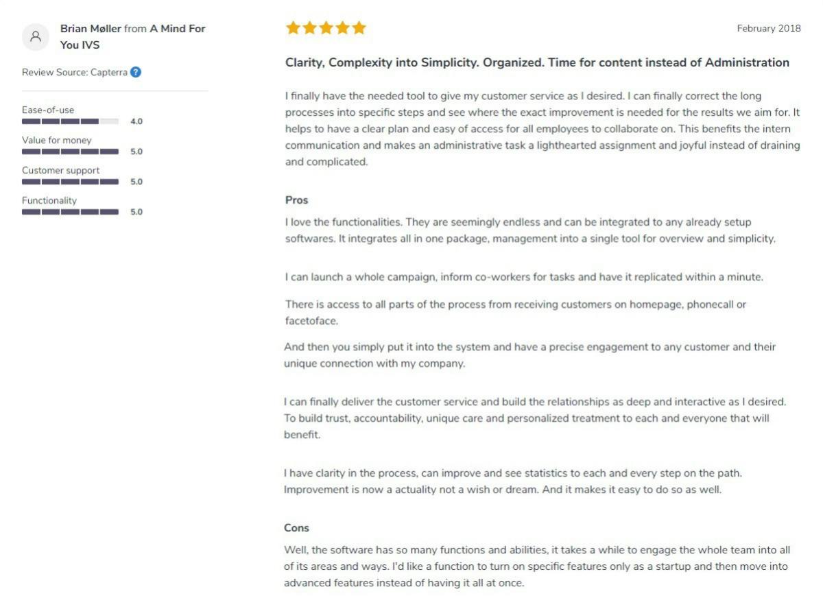 Brian Moller review | Lead Management Software Review | lead management software free